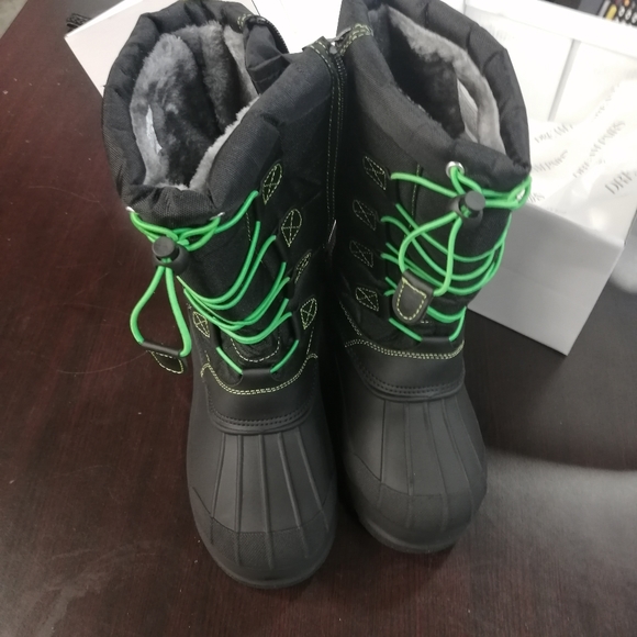 BNIB Junior Boys Girls Knee High Waterproof Winter Snow Boots size 5 - Picture 4 of 11